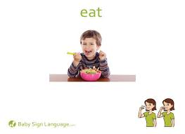 Letter) printable monkey baby sign language flash card (a4 size) usage: Eat Food Flash Card Baby Sign Language Sign Language For Kids Baby Signs