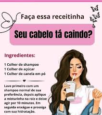Receita Caseira para Queda Capilar! Quer ativar a circulação no couro  cabeludo e fortalecer os fios? Misture: 1 colher de shampoo 1 colher de  açúcar 1 colher de canela em pó Massageie