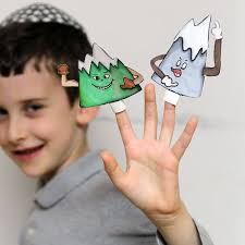 Shavuot Puppets Shavuos Craft for Kids Full Color and Color-in Finger  Puppets for Jewish Holidays