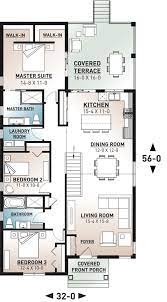 Plan 22526dr Narrow Lot Ranch House Plan Narrow House Plans Narrow Lot House Plans Bungalow Floor Plans