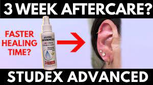 3 Week Aftercare Trying Out The Studex Advanced Aftercare Youtube