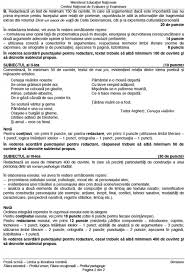 Acum nu mai am deloc. Simulare Bac 2018 Subiectele È™i Baremul De Corectare La Limba È™i Literatura RomanÄƒ Observatorul Prahovean