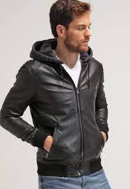 Oakwood Jimmy Leather Jacket Noir Zalando Co Uk Leather Jacket Men Leather Jacket Men Style Leather Jacket