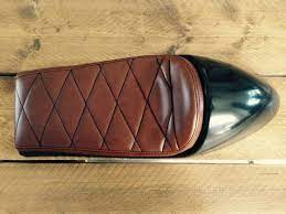 Cafe Racer Seat Diamond Stitch Chocolat Brown Type 40 Cafe Racer Seat Cafe Racer Cafe Bike