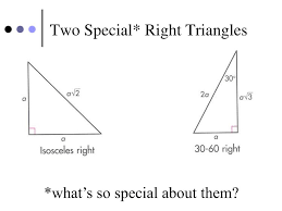 In geometry, the pythagorean theory is a declaration that shows the partnership of the sides of the best triangle. Ppt Special Right Triangles Powerpoint Presentation Free Download Id 3885007