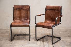 Industrial Look Dining Chair Vintage Style Tan Leather Dining Chair Esszimmerstuhle Leder Leder Esszimmer Stuhle Polsterstuhl