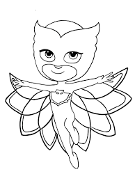 Make a fun coloring book out of family photos wi. Owlette From Pj Masks Coloring Page Free Printable Coloring Pages For Kids