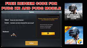 Kode redeem pubg mobile hari ini mei terbaru 2021. Free Redeem Code For Pubg Kr And Pubg Global New Redeem Code Trick Youtube