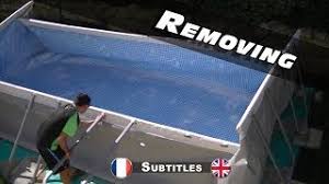 demontage pliage de ma piscine intex ultra frame youtube