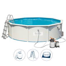 Bestway Hydrium 56384 Round Above Ground Pool 460x120 Cm Round Above Ground Pool In Ground Pools Above Ground Pool