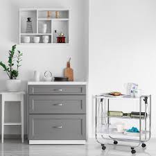 Relaxdays Desserte A Roulettes Pliante Chariot De Cuisine 2 Etages Metal Corbeille Hxlxp 68 5 X 68 X 40 5 Cm Bla En 2020 Desserte A Roulette Chariot Cuisine Roulette