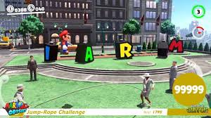 The harder you press the button, the higher mario jumps. Super Mario Odyssey Glitch Lets You Beat The Jump Rope With One Jump Popgeeks Com