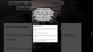 'umar berkata, rajab, ada apa dengan rajab? rajab itu adalah bulan yang diagungkan oleh orang jahiliah. Wlrv8dwqdqkdjm