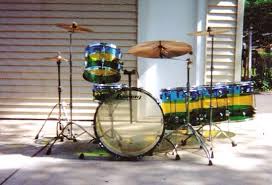 Rare Striped Set Ludwig Vistalites Vintage Drums Drum Kits Ludwig Drums