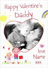Happy valentine's day dad 2020. Happy Valentines Daddy Girls Photo Card Funky Pigeon