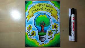 Cara Menggambar Poster Tentang Hemat Energi Youtube
