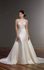 A wide variety of detachable overskirt options are available to you, such as feature, fabric type, and decoration. Beaded Wedding Dress Separates With Detachable Train Martina Liana