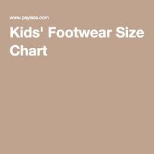 Kids Footwear Size Chart Fashion Shoe Size Chart Kids