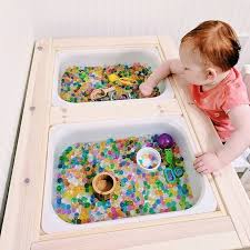 Montessoriinreallife This Ikea Flisat Table Has Been Such A Wonderful Addition To D S Environment We Use It Toddler Playroom Diy Toddler Toys Toddler Play