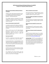 Lti offers the writing proficiency test (wpt) and business writing test (bwt), a standardized test for global assessment of functional writing ability in a language. Actfl Internet Delivered Writing Proficiency Test Wpt