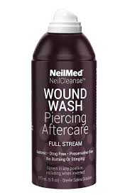 Effective Cleaning Solution For Piercings Neilmed Neilcleanse Wound Wash Piercing Aftercare Sterile Saline Spray Fu Piercing Aftercare Aftercare Saline Spray