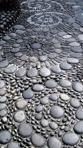 Swirley Path Garden Stepping Stones Pebble Mosaic Backyard Garden Design