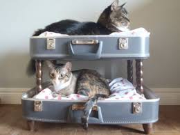 Des Valises Retro Pour Une Deco 100 Vintage Elle Decoration Lit Pour Chat Lits Pour Animaux Valise Ancienne