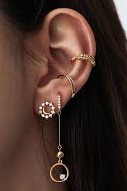 Rue Gembon Gai Gold Earrings Andrika Kosmhmata Idees Piercing Kosmhmata