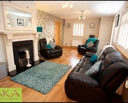 Furniture Modern Teal Living Room Accessories Like Mat Cushions Couch Scarf And Wallpaper Accent Also Living Room Grey Teal Grey Living Room Teal Living Rooms