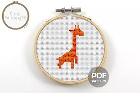 A pdf file will open, and you may print or you will need a copy of adobe acrobat reader to access these free cross stitch patterns. Giraffe Modern Cross Stitch Pattern Graphic By Crossstitching101 Creative Fabrica