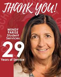 RETIREES- THANK YOU! Thank you, Wendy Parise, for the 29 years you  dedicated to the children of South Milwaukee. #smproud❤️