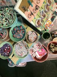 Stickers For Sale At Meldoodles Booth Artist Alley Art Fair Booth Art Fair Display