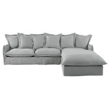 Ausziehbares 6 Sitzer Ecksofa Ecke Rechts Bezug Aus Gewaschenem Leinen Hellgrau Barcelone Jetzt Bestellen Unter Https Moebel Ladend Sofa Ecksofa Ecksofas