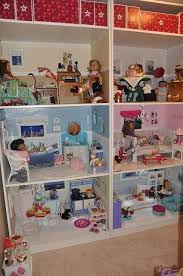 American Girl Dollhouse 2 Ikea Pax Wardrobe Units Making In A Total Of 78 1 2 Wide X American Girl Doll Room American Girl Doll House American Girl Storage