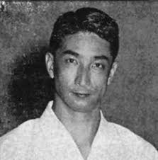 Great photo of Sensei Nishiyama in 1959. Here he is performing a knife hand  strike ( Shuto-uchi)