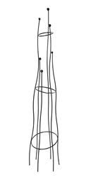 Manufactured from sturdy and durable steel wire frame with french grey finish pvc willow effect spiral twist around frame, ideal to offer support for growing stems from climbing plants and vegetables. Garden Climbing Plant Obelisks
