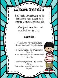 Compound Sentences Anchor Chart Worksheets Teaching
