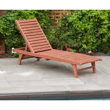 Chaise lounge for pool deck. Leisure Season Cl7111 Chaise Lounge With Pull Out Tray Brown 1 Piece Wooden Reclining Outdoor Furniture For Sunbathing Relaxation Great Patio Pool Deck Garden Lawn Or Beach Lounging Chair