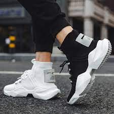 What kind of sneakers can you wear with a knit top? Oem High Top Knit Custom Shoes Men Casual White Black Fashion Sock Sneakers Mens Boots Wholesale China Buy Shoes Men Casual Shoes Men Sneakers Casual Shoes Men Product On Alibaba Com