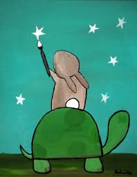 Childrens Wall Art Painting Stars Turtle And Bunny Rabbit Original Painting Woodland Nursery Art Kids Room Decor Original Acrylic Childrens Wall Art Bunny Art Woodland Nursery Art