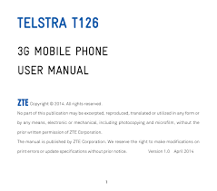 I just unlocked a zte telstra t126 with kevinlow 82's 'unlock code'. User Guide Manualzz