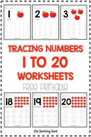 free writing numbers 1 to 20 worksheets the teaching aunt