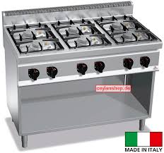Four burner gas stove st. Gas Stove 6 Burners 33 5 Kw 20 Mbar With Base 0256 G7f6mpw20 Commercial Catering Equipment