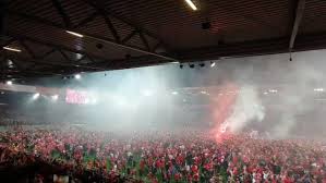 Union berlin will face their local rivals hertha in the 2019/2020 bundesliga season as they secured promotion to the german top flight, but hansa rostock are considered the club's main rivals. Union Berlin Fans Celebrate Promotion To Bundesliga With Mass Pitch Invasion Herald Sun