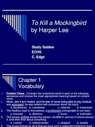 Mr. Mclaughlin'S Class: To Kill A Mockingbird College/Act/Sat Vocabulary
