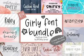 Kawaii is a japanese term which basically means something cute. Girly Font Bundle 12 Adorable Girly Fonts 847272 Handwritten Font Bundles