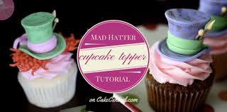 Soco, amaretto and grand marnier! Mad Hatter Fondant Cupcake Topper Tutorial Cakecentral Com