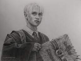 Pencil sketch creativealso in demand by wide community. Artstation Draco Malfoy Slytherin Andromedova