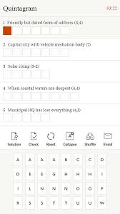 There are infinitely many multiples of 73; Cryptic Quintagram No 73 Puzzles The Times The Sunday Times