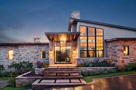 Modern luxury meets hill country heritage. Contemporary Courtyard Style Home With Texas Hill Country Views